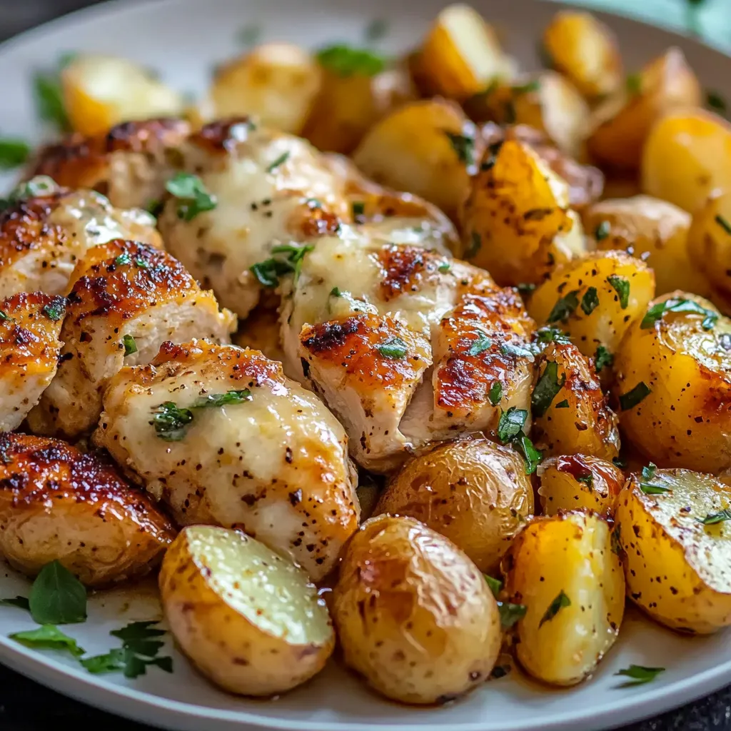 Mouthwatering Garlic Parmesan Chicken and Potatoes