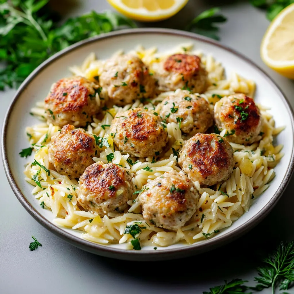 A plate of food with meatballs and noodles.