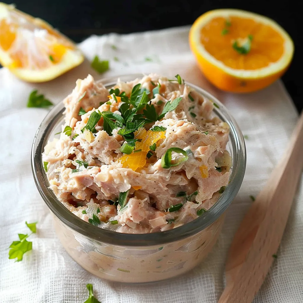 Tasty tuna, ginger and orange rillettes