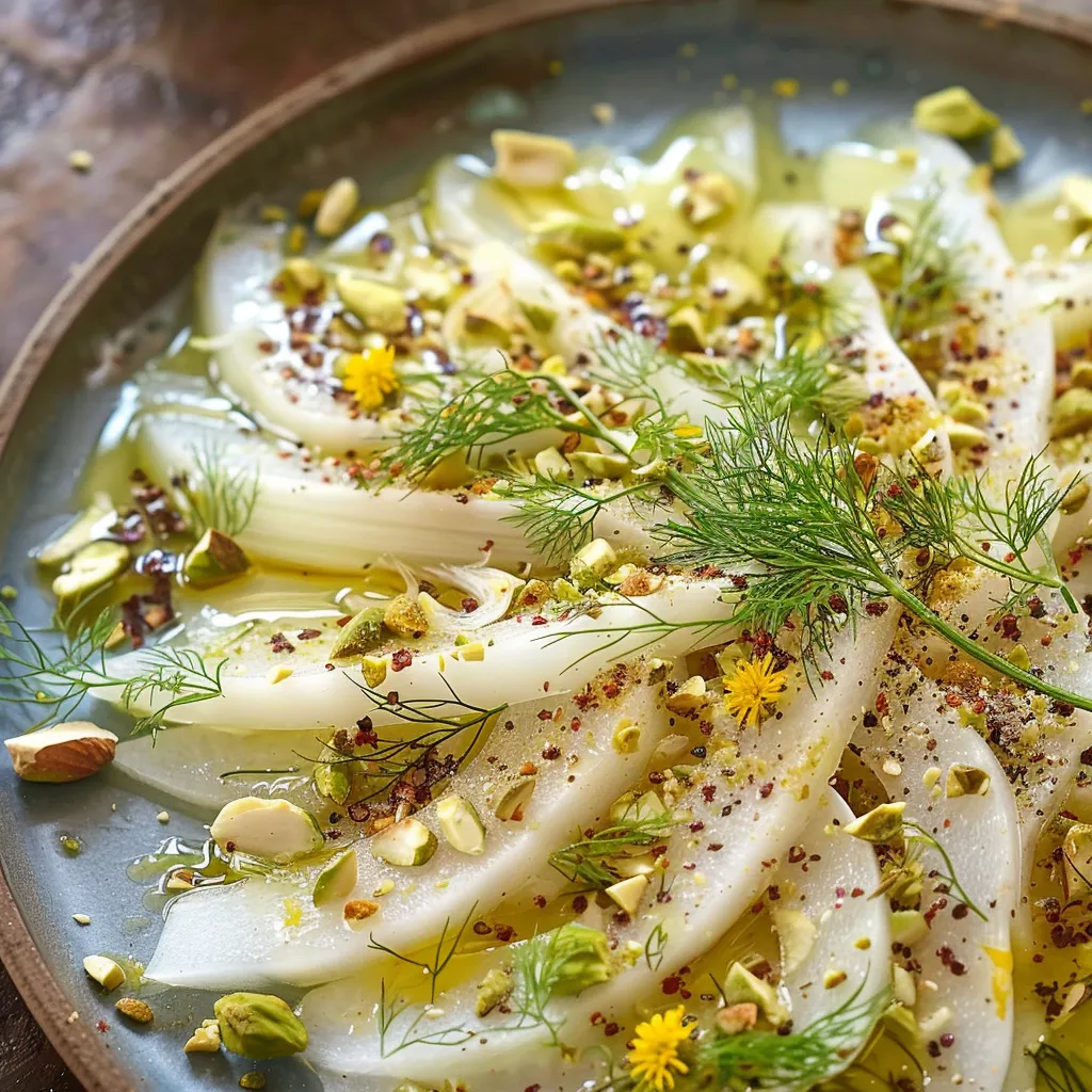 Easy and classy fennel with sumac and pistachios