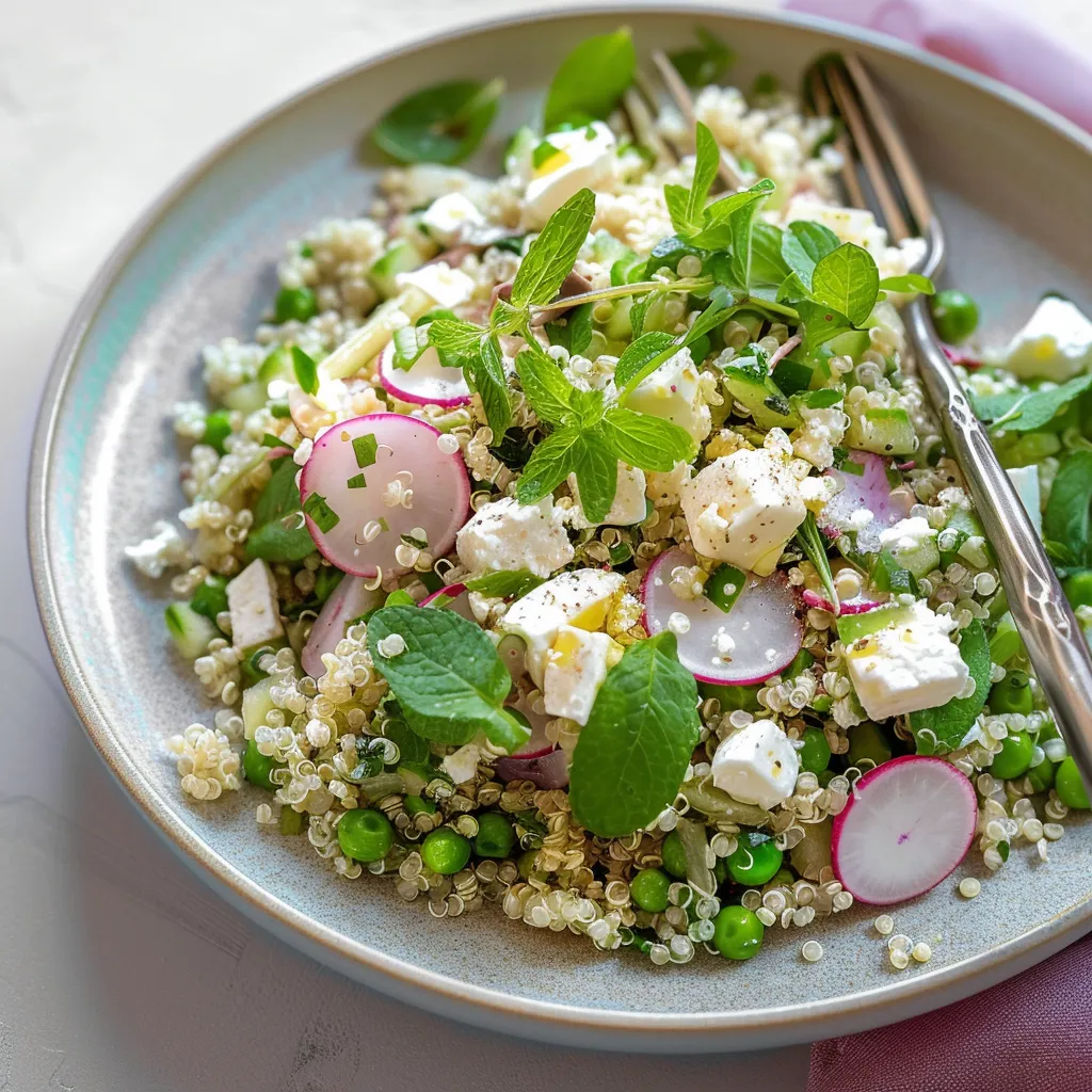 Whip up a fresh bowl of quinoa and peas