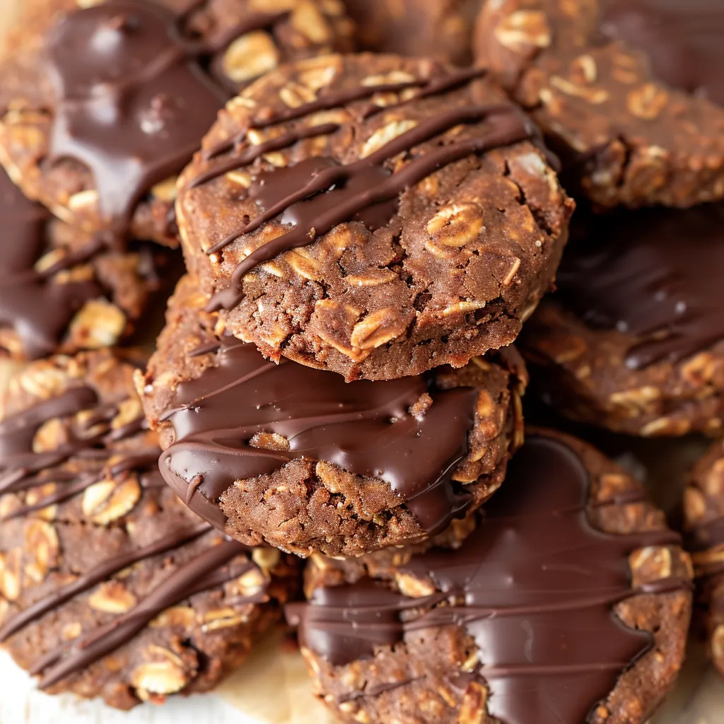 Light chocolate oat cookies