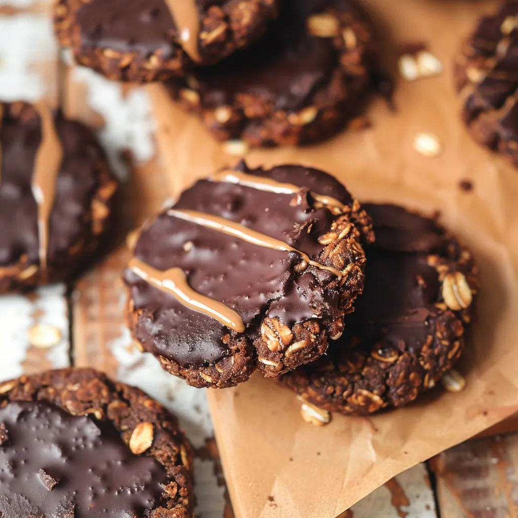 Yummy oat and chocolate cookies