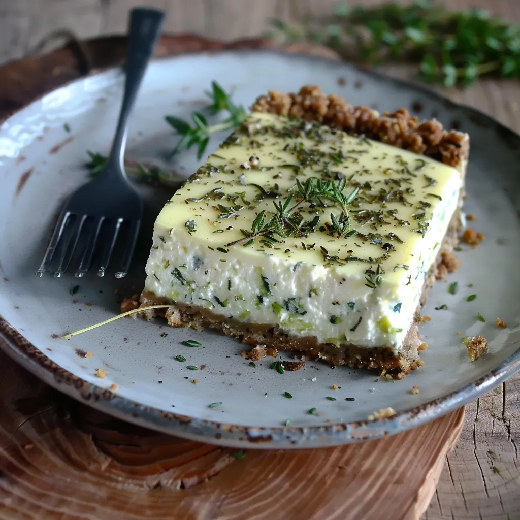 Tasty thyme zucchini cheesecake