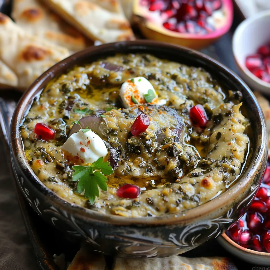 Creamy eggplant with kashke