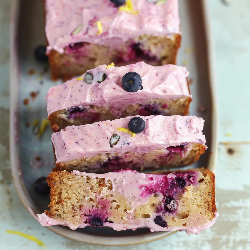Lemon, almond, and blueberry cake