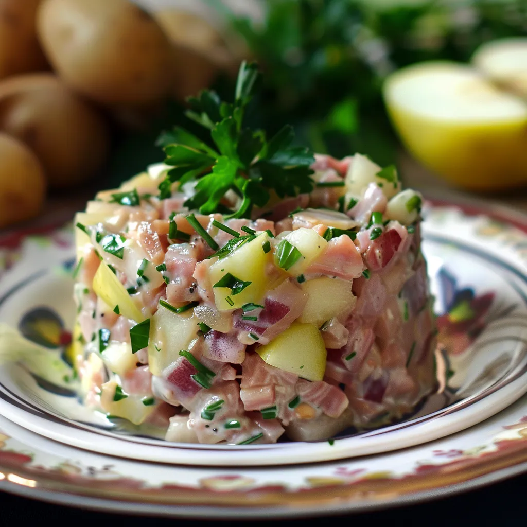 Smoked herring and apples