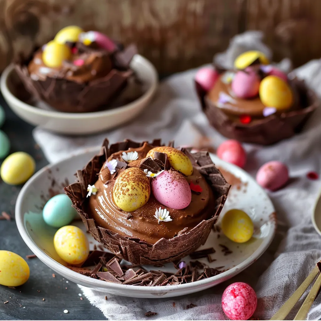 Easter nests chocolate