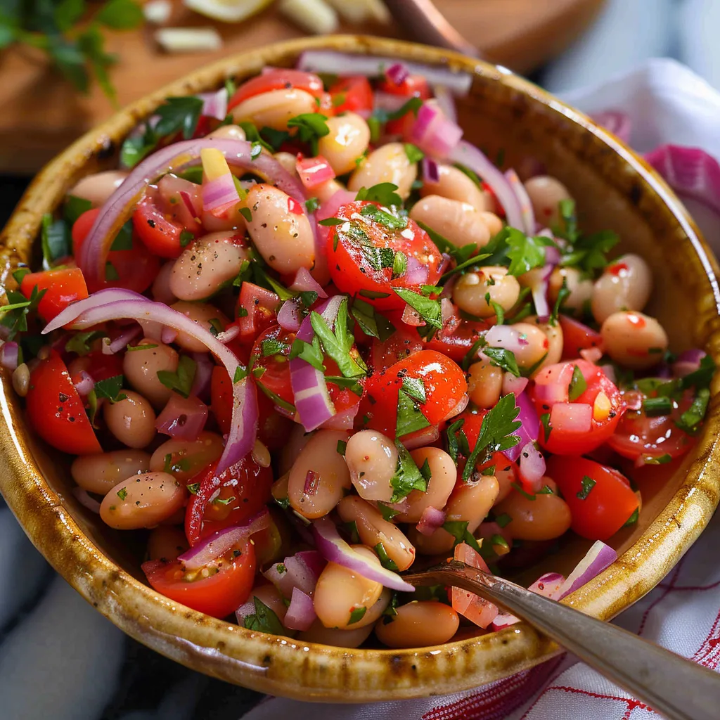 Turkish white beans salad