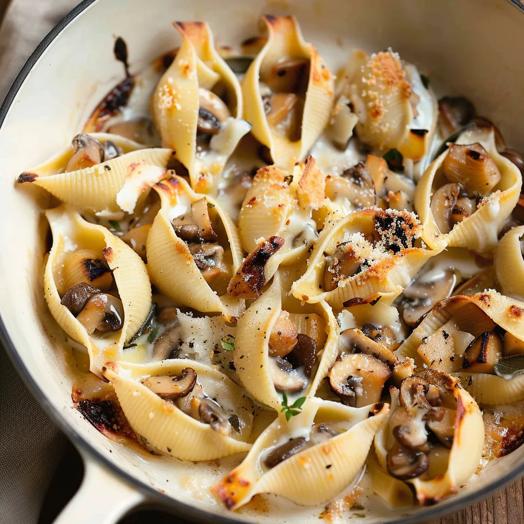 Stuffed conchiglie with autumn flavors