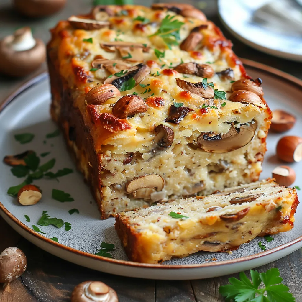Tasty Mushroom Nut Cake
