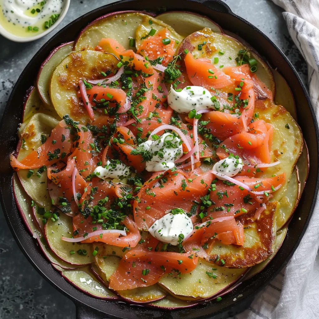 Crispy potato salmon