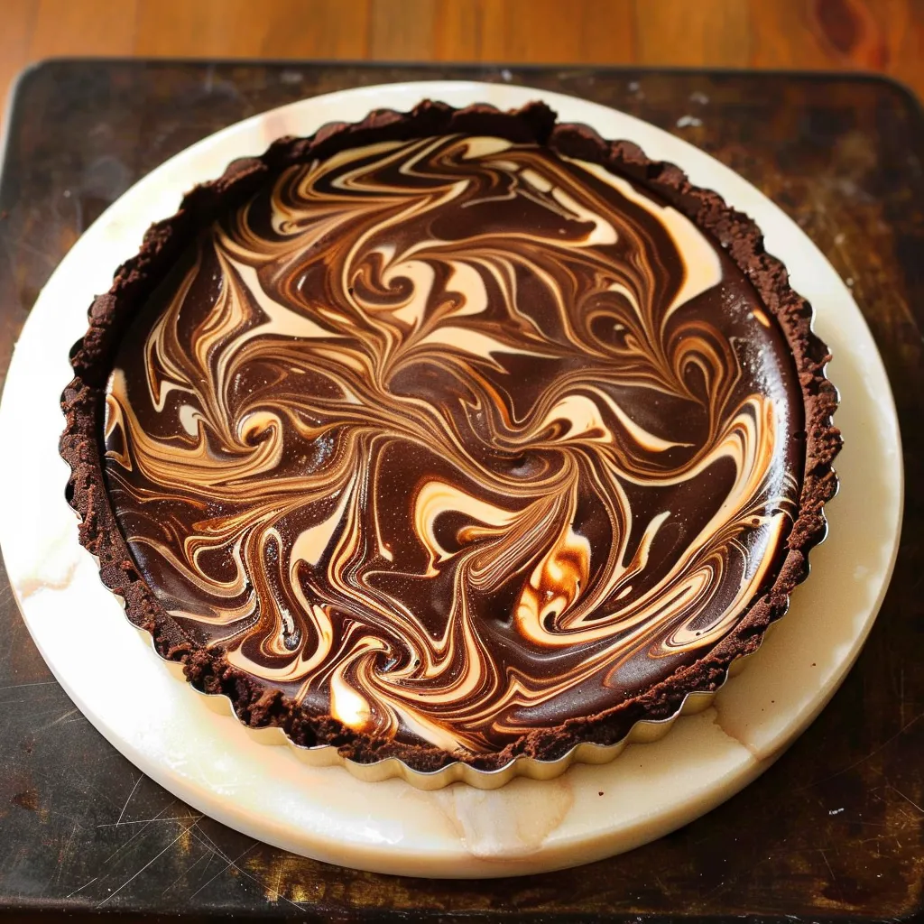 Brownie caramel cheesecake pie