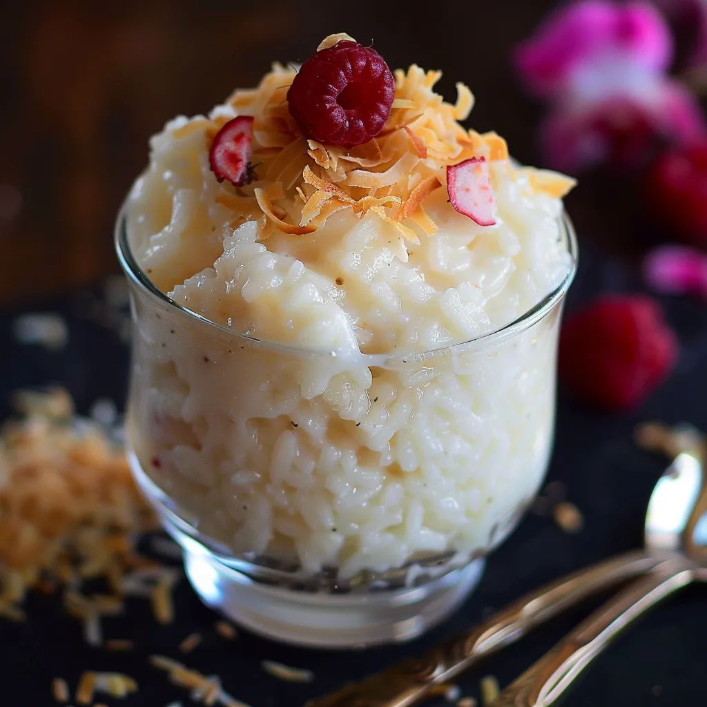 Coconut rice pudding