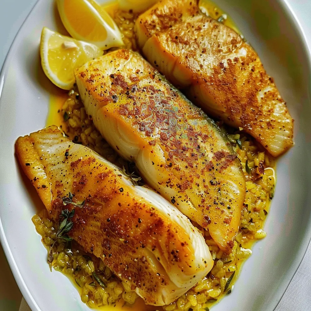 Delicate saffron cod