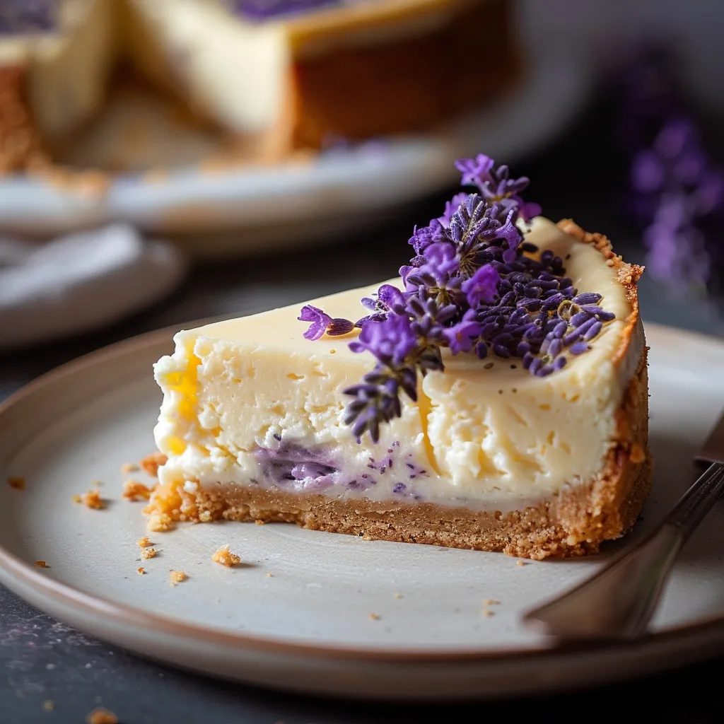 Check out a rich honey lavender cheesecake