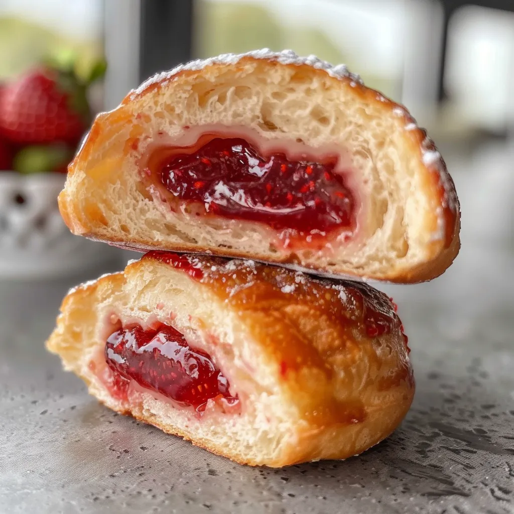 Homemade strawberry donuts