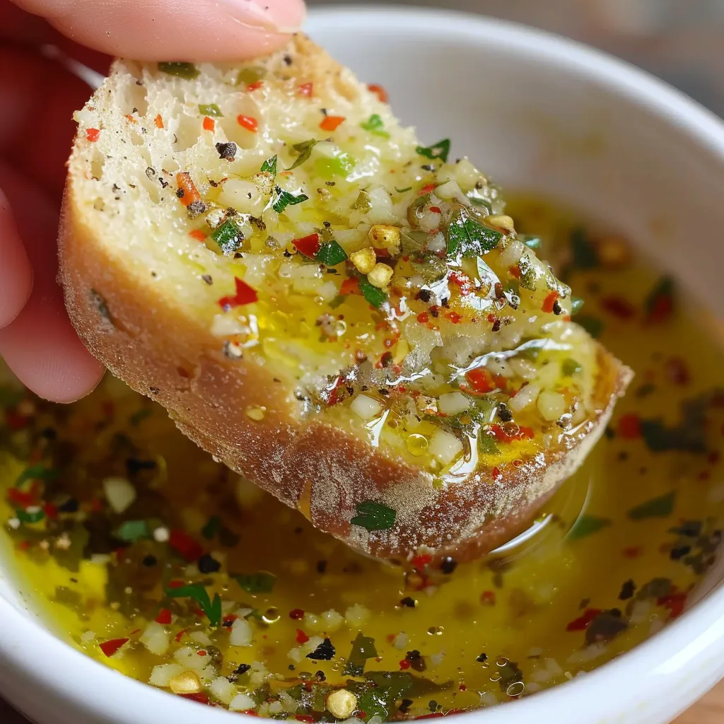 Garlic and olive oil dip