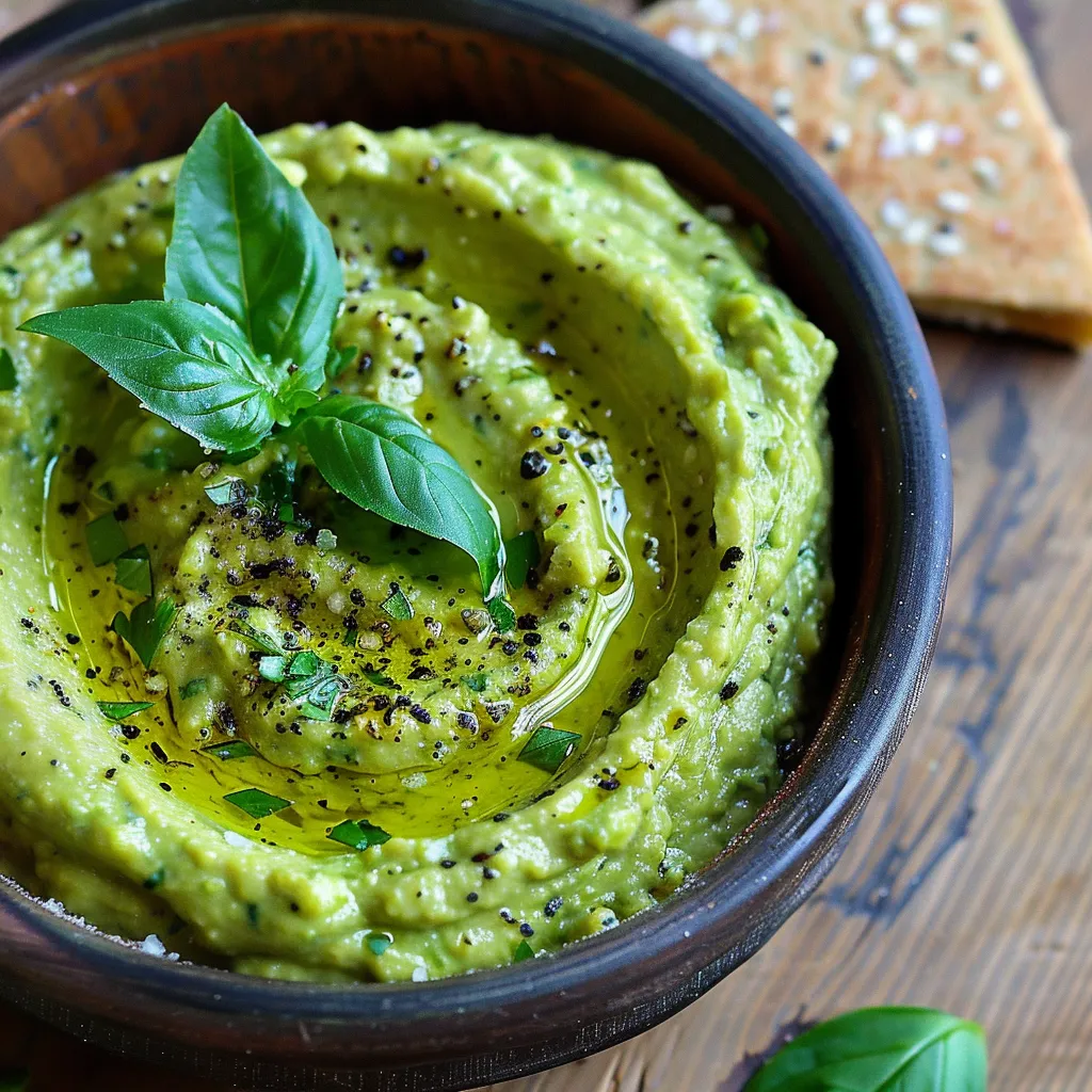 Zucchini cream with lots of fresh herbs