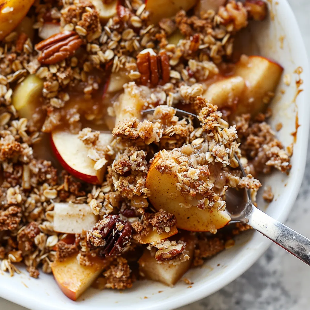 Healthy apple crumble