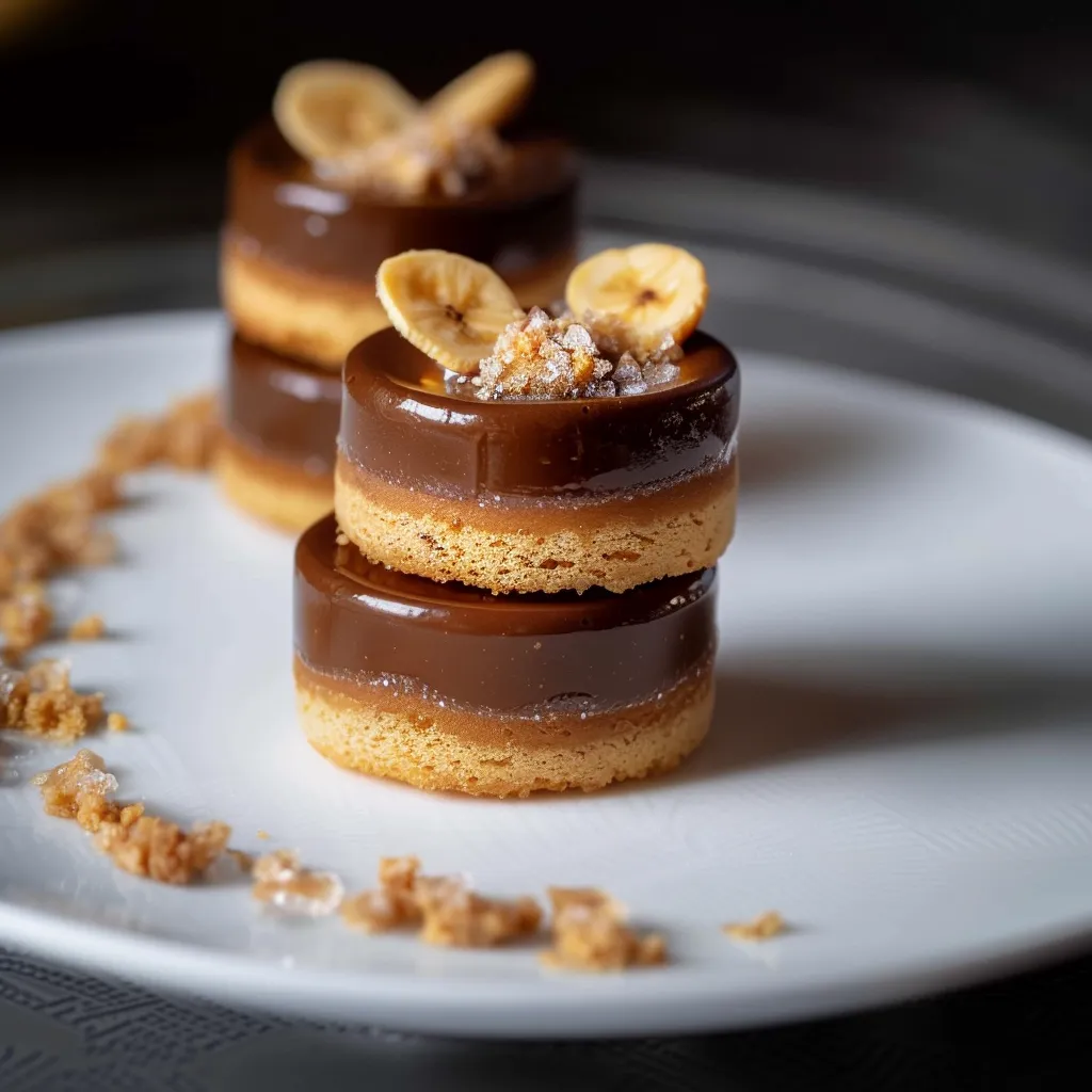 Rich caramel and gianduja shortbreads Krumchy style