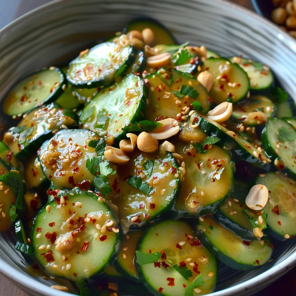 Cucumber with spicy sauce