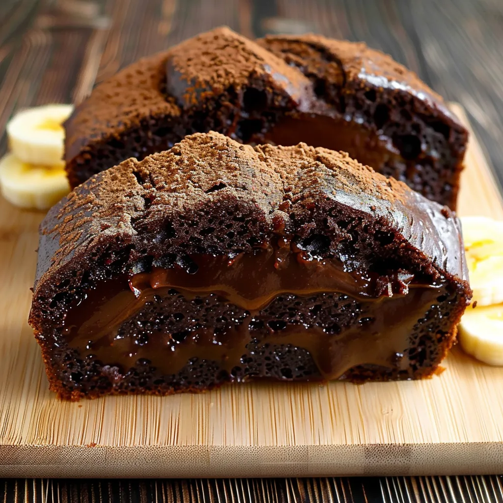 Tasty flourless banana Nutella bread