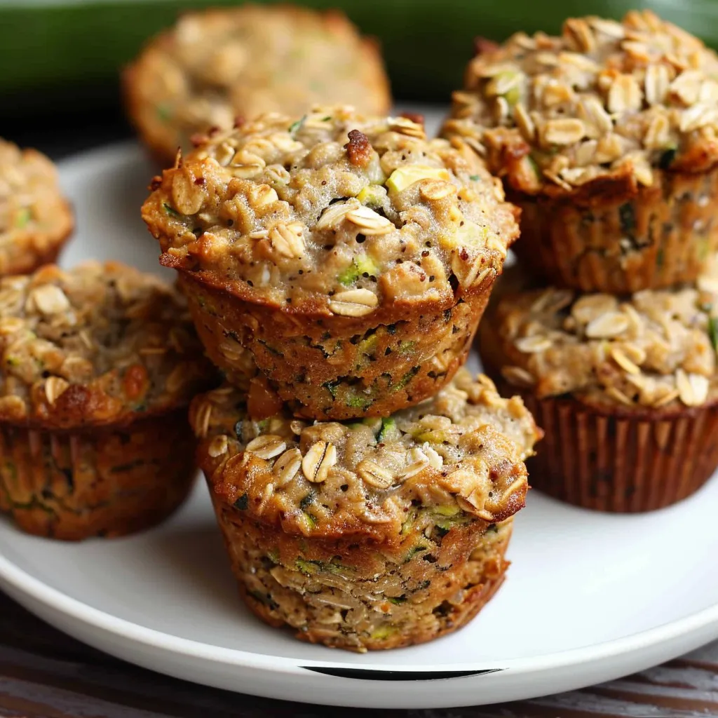 Rich oat, zucchini and banana muffins