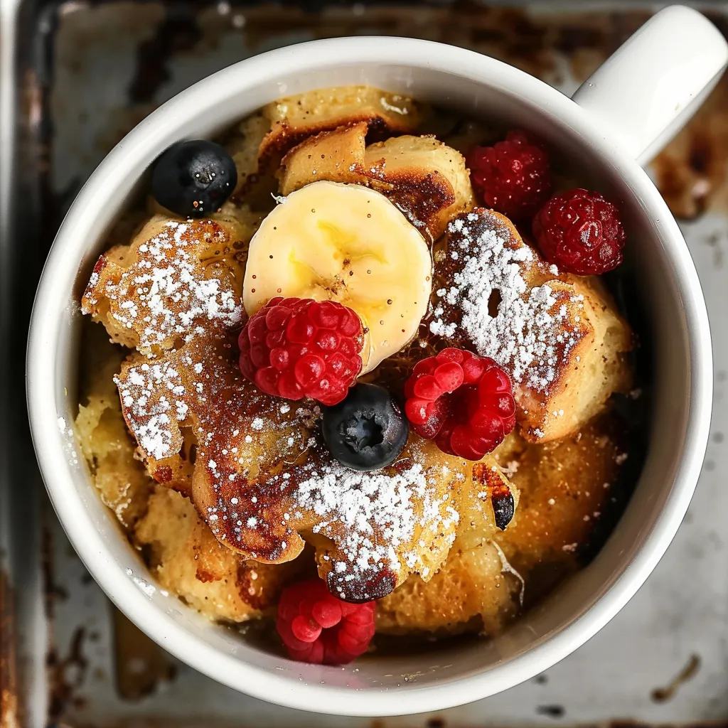 Golden toast in a mug