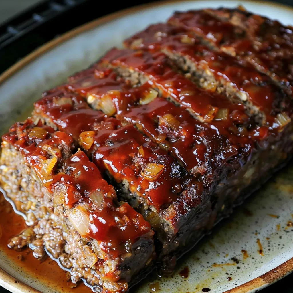 Juicy, flavorful meatloaf
