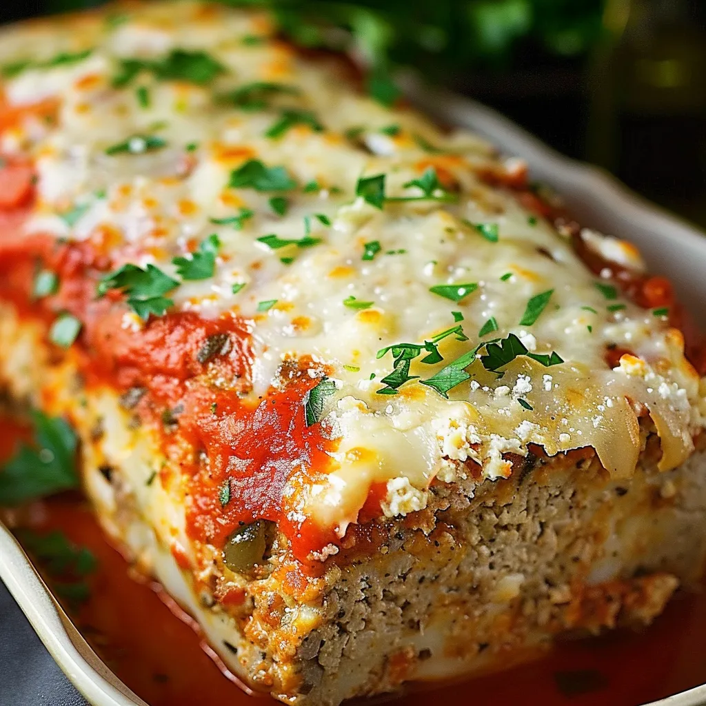 Tasty loaf with chicken and Parmesan cheese