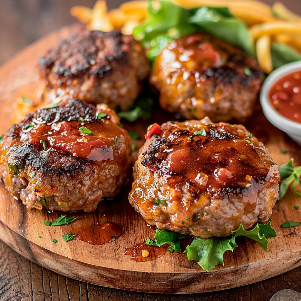 Soft beef patties breaded
