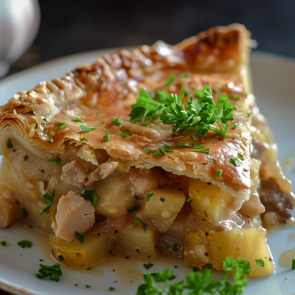 See how classic Gaspé-style cipaille looks fresh from your oven
