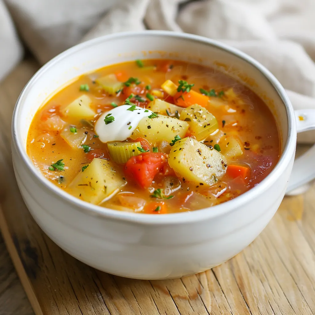 Creamy old-style vegetable soup