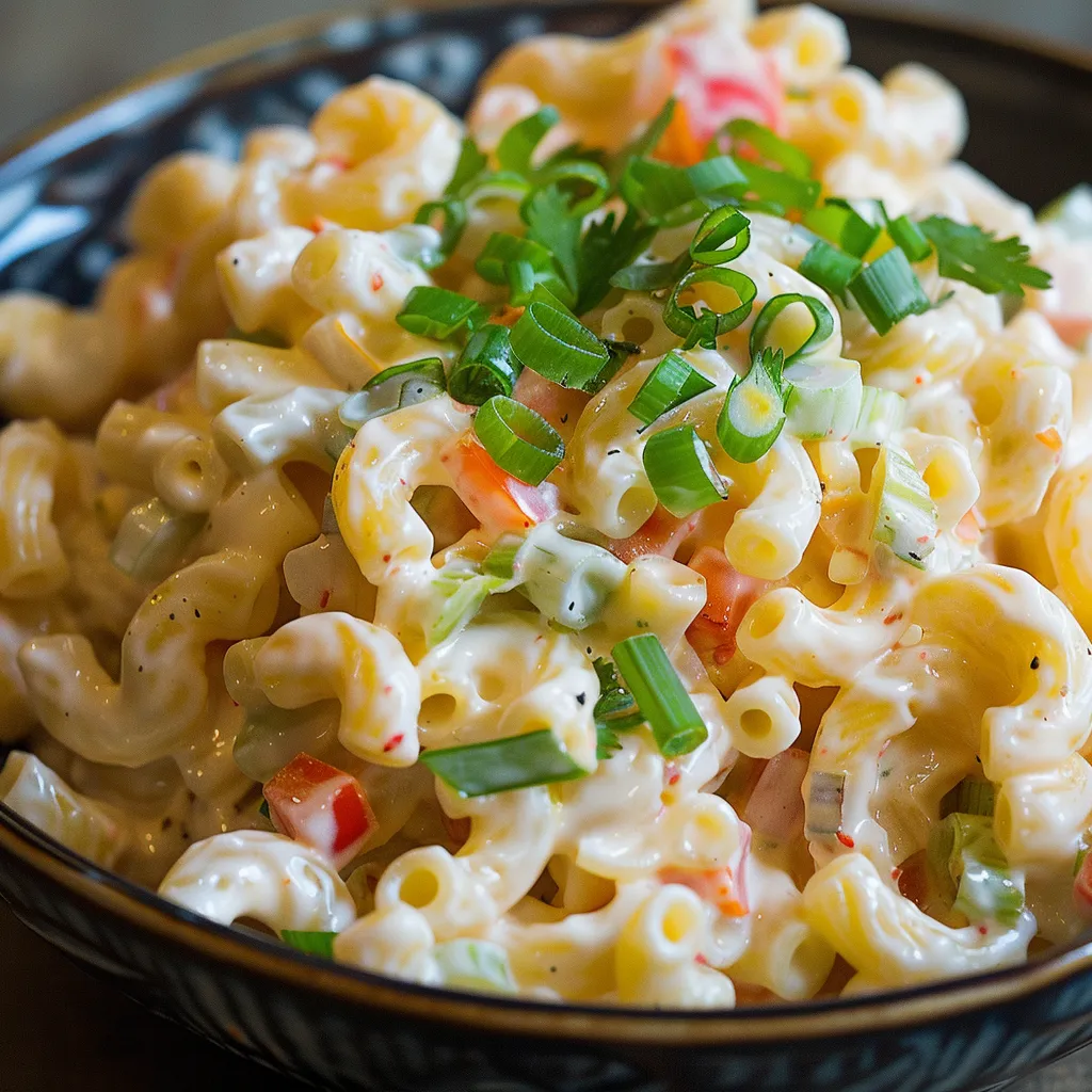 Classic macaroni salad bowl
