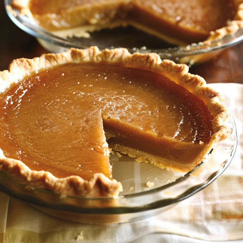 Rich maple syrup pie