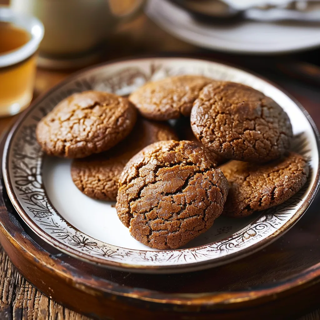 Chewy molasses cookies with spice