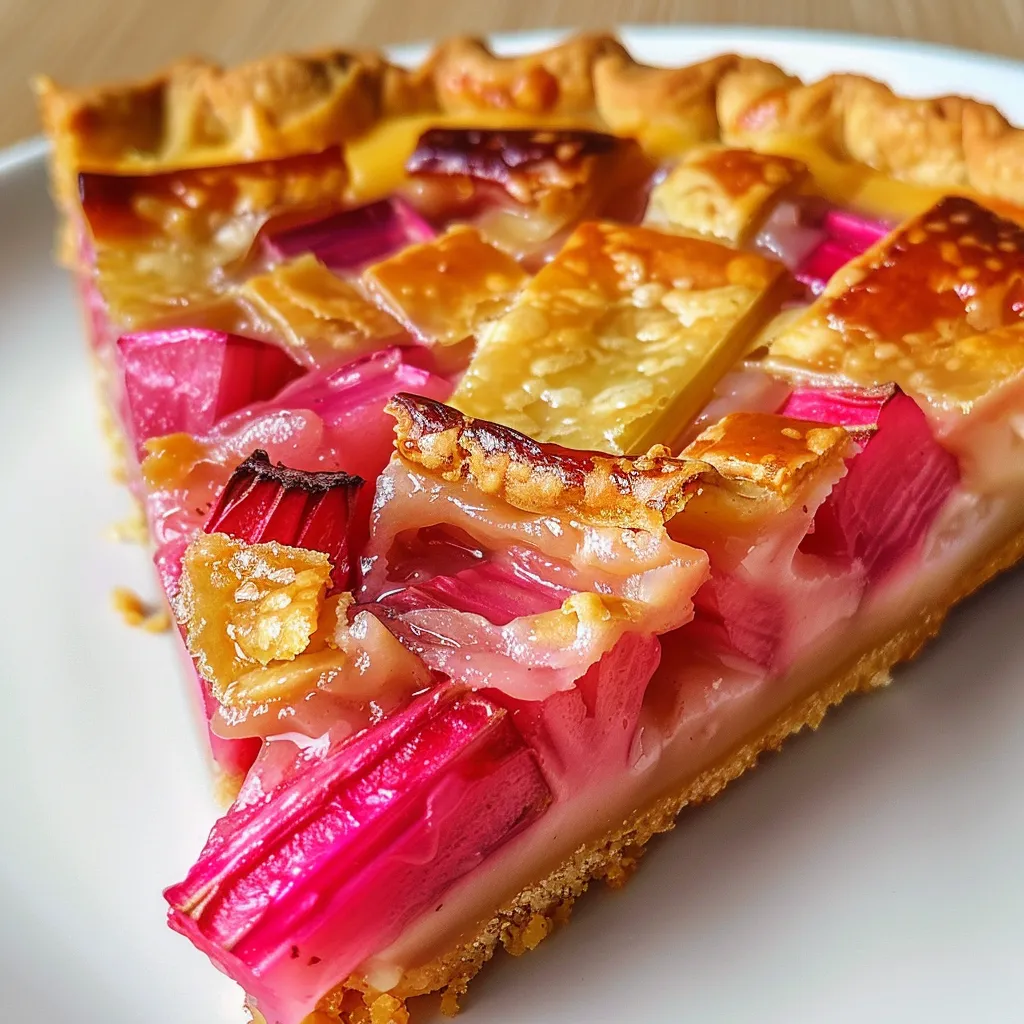 Quick rhubarb pie
