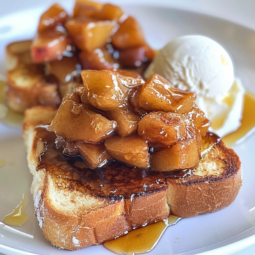 Golden apple toast