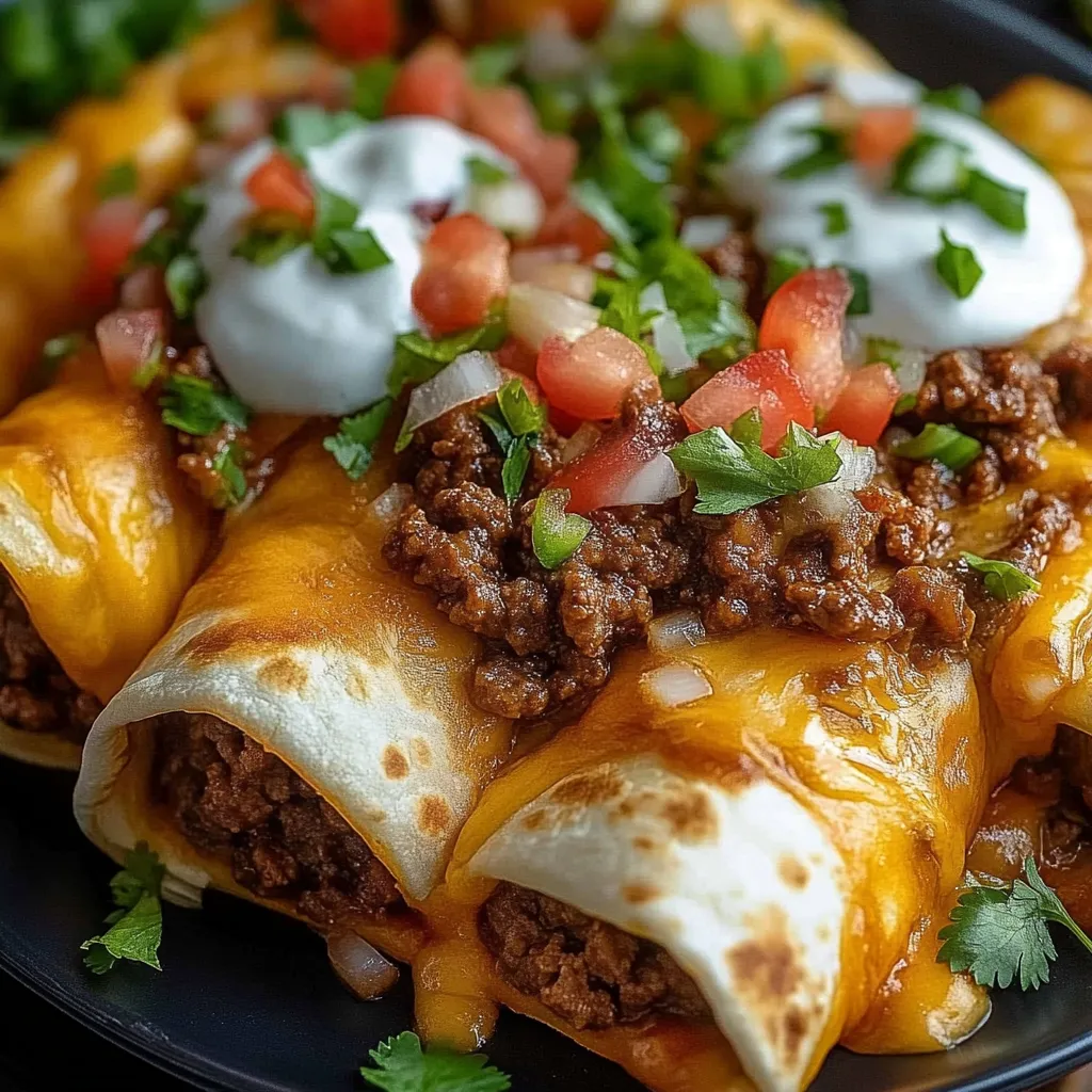 Burrito on a plate next to veggies and a bowl of sauce.