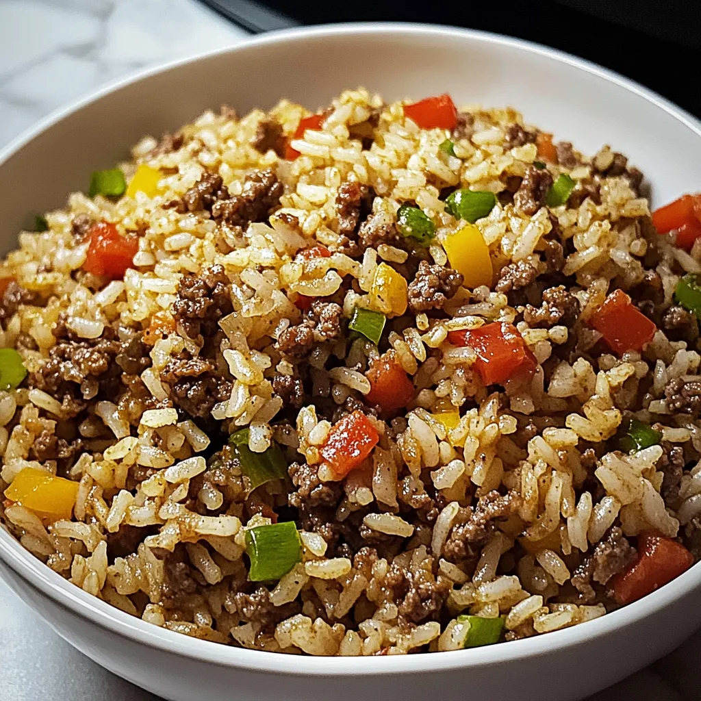 Tasty Beef Dirty Rice