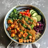 Sweet Potato Buddha Bowl with Thai Peanut Sauce