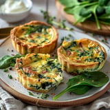 Spinach & Cream Cheese Crustless Quiche