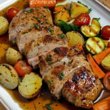 Pork tenderloin with roasted veggies