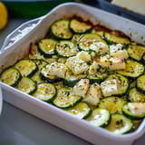 Baked zucchini with feta