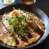 Delicious Japanese savory pancakes