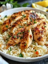 Garlic Chicken Scampi Parmesan Rice