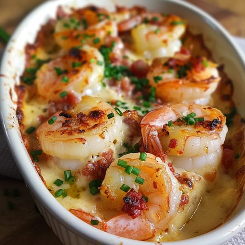 Shrimp parmesan with chorizo