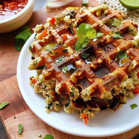 Quinoa Waffles with Vegetables