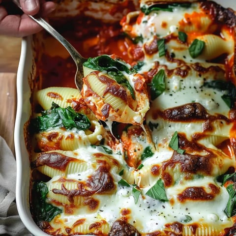 Ricotta and Spinach Stuffed Pasta Shells